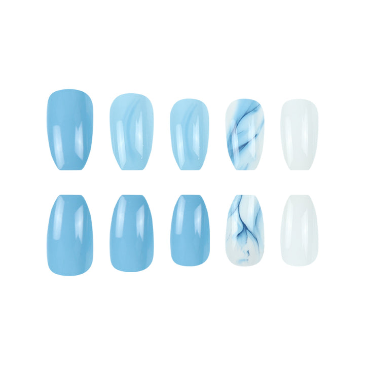 Artistic Marble Design Press-On Nails Kalsten