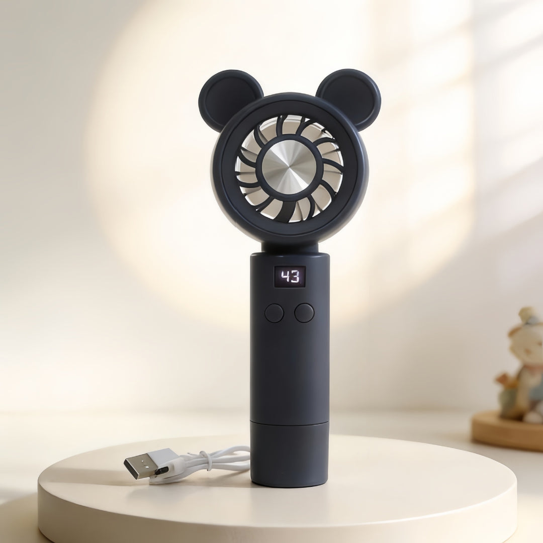 Ladies portable mini fan with digital speed display Kalsten