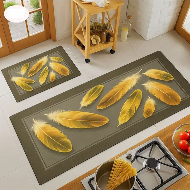 Floral-Themed Kitchen Runner Mat