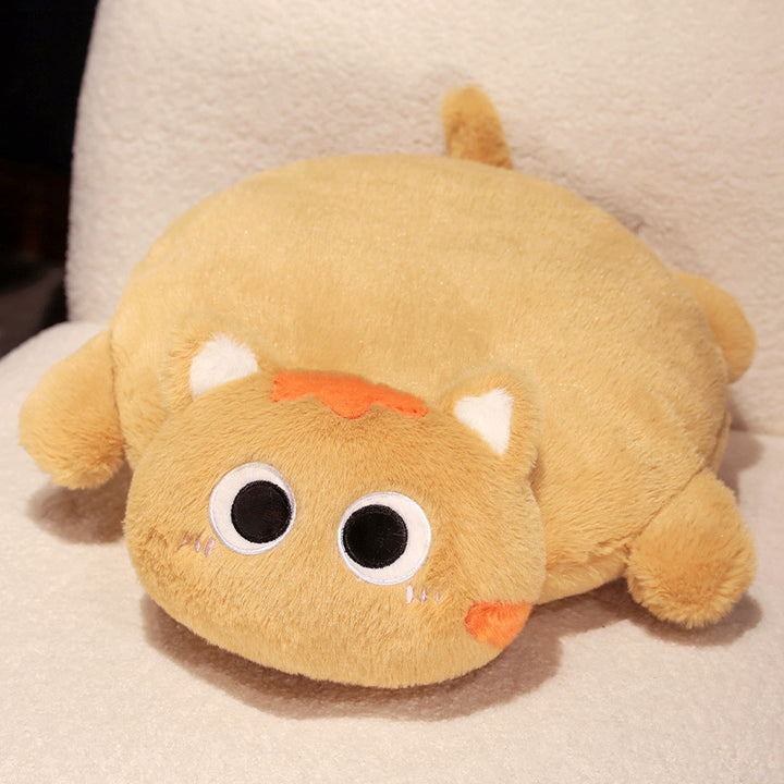 Cozy plush floor seat pouf in cat shape with shape-retaining filling