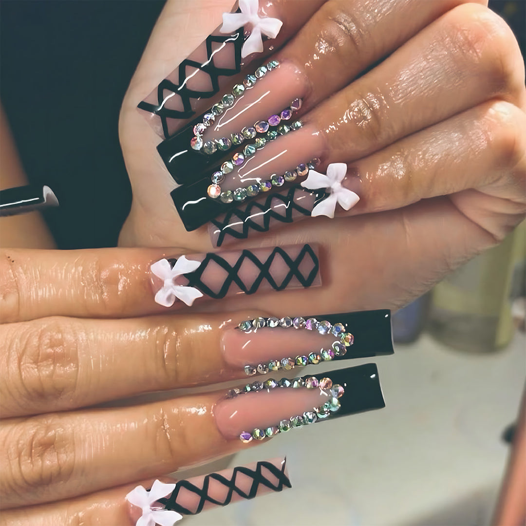 Decorative Stiletto Press-On Nail Set Kalsten