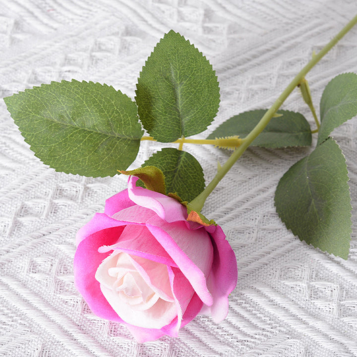 Elegant Silk Black Rose Stem