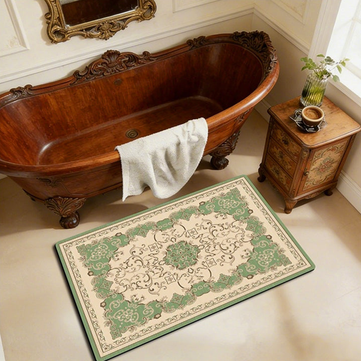 Elegant Vintage Floral Bath Mat Kalsten 1788245864