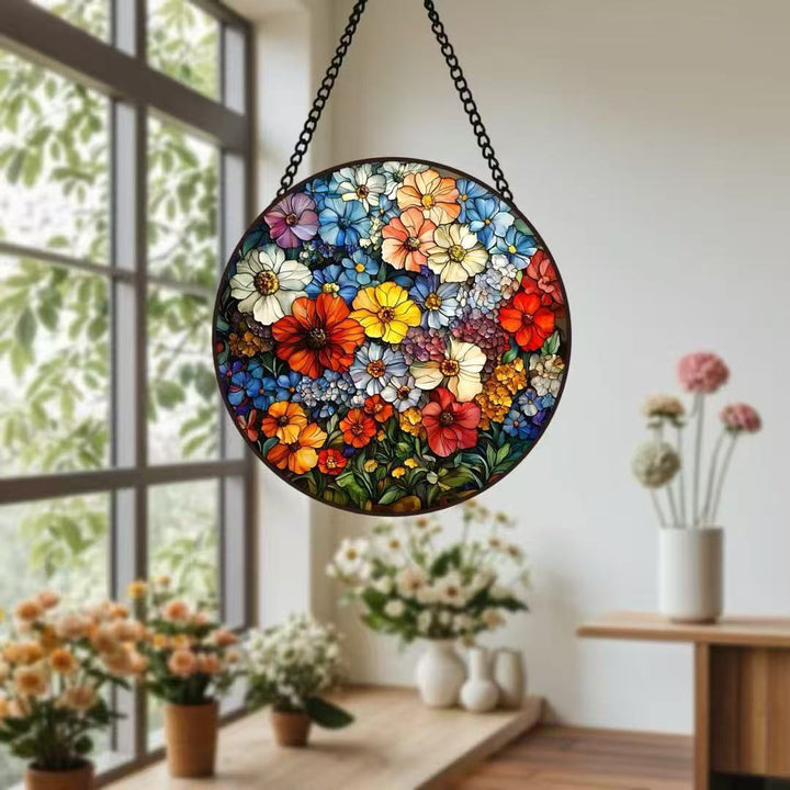 Decorative Skull Stained Glass Wall Art Kalsten