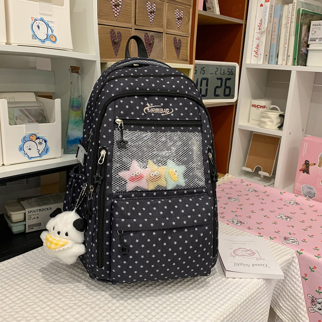 Stylish Star-Printed Multi-Functional Backpack Kalsten