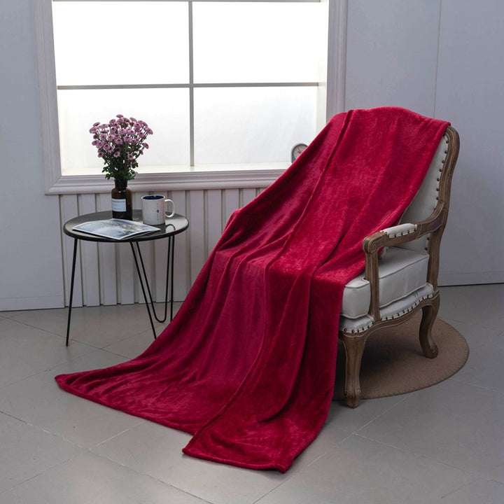 Ladies Cozy Plush Blanket with Reversible Design Kalsten