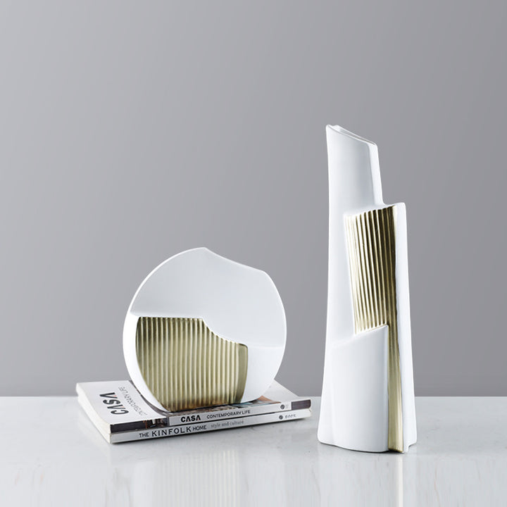 Decorative Textured Metal Vases