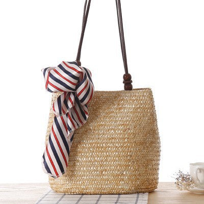 Elegant basket bag with trendy ribbon detail Kalsten