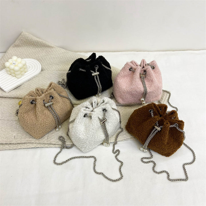 Textured Drawstring Handbag