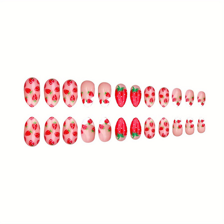 Strawberry-Themed Press-On Nail Set Kalsten