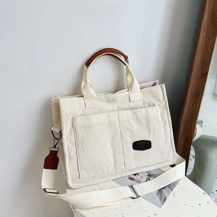 Casual Textured Shoulder Tote