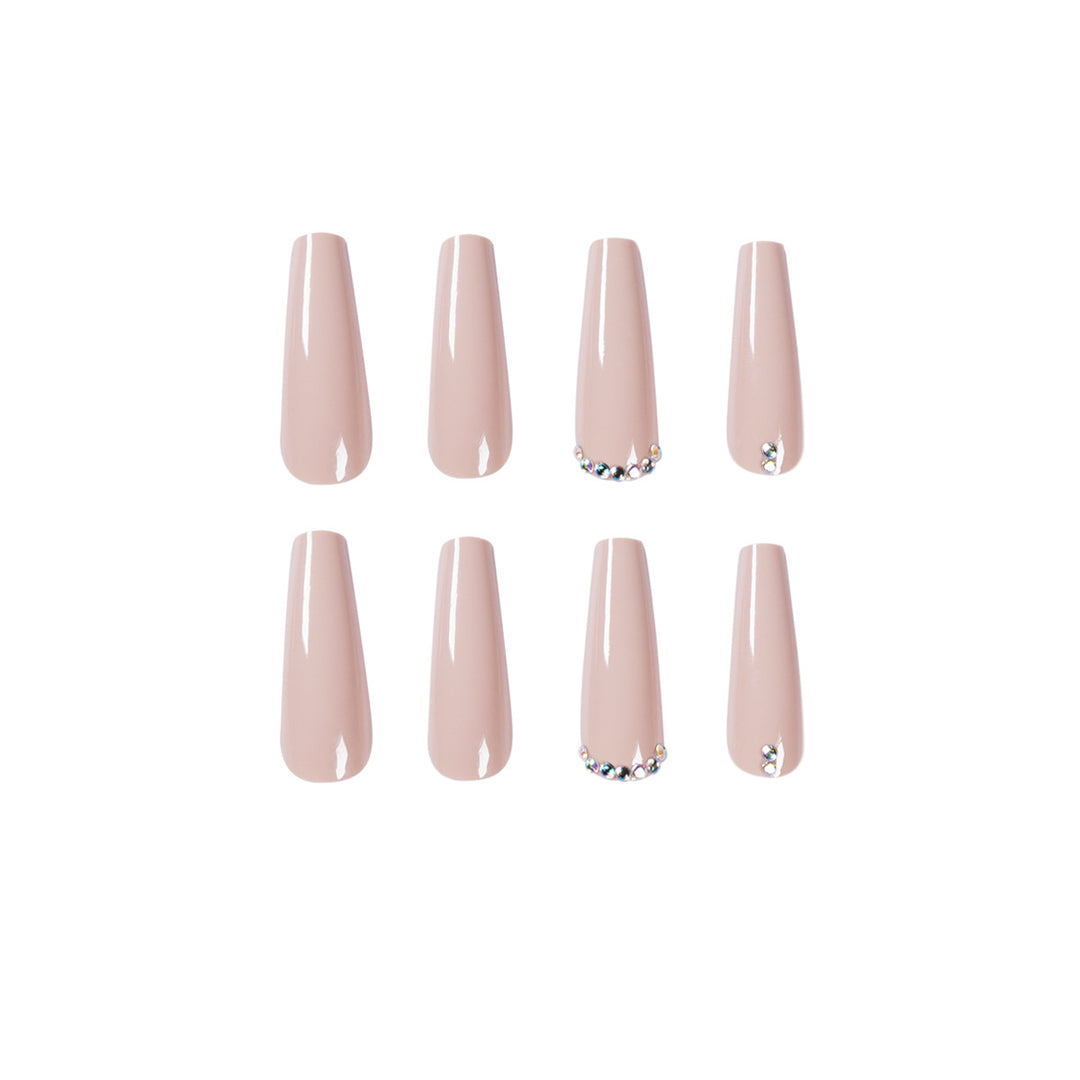 Elegant fake nails with glitter accents Kalsten