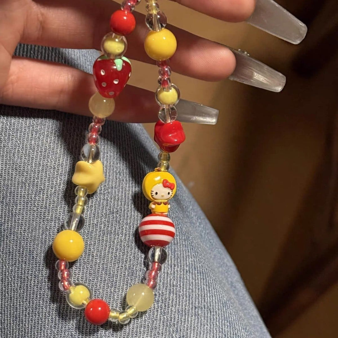 Creative Beaded Charm Phone Lanyard Kalsten