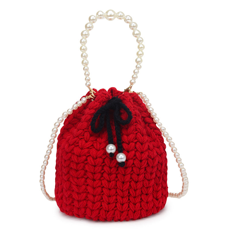 Stylish Knitted Bucket Handbag