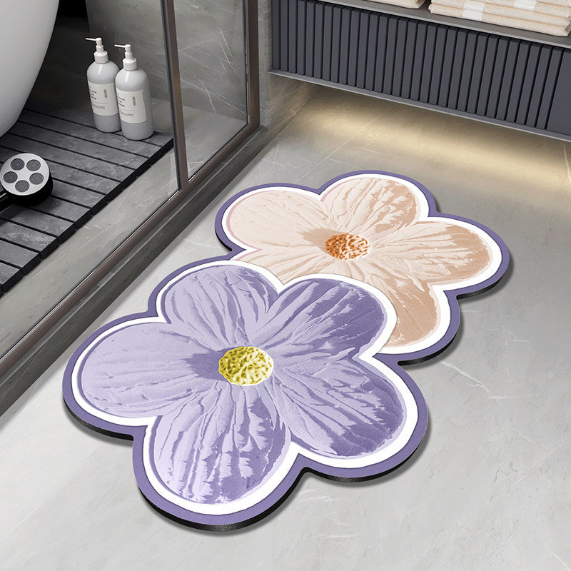 Floral Shaped Bath Mat Kalsten