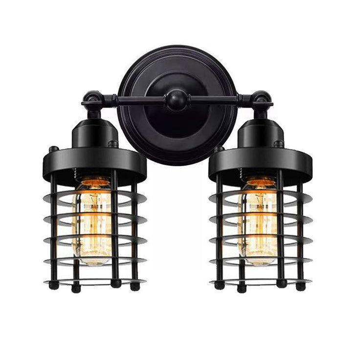 Industrial Style Double-Bulb Wall Light