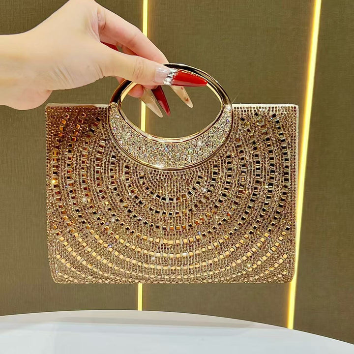 Elegant Crystal-Studded Evening Clutch