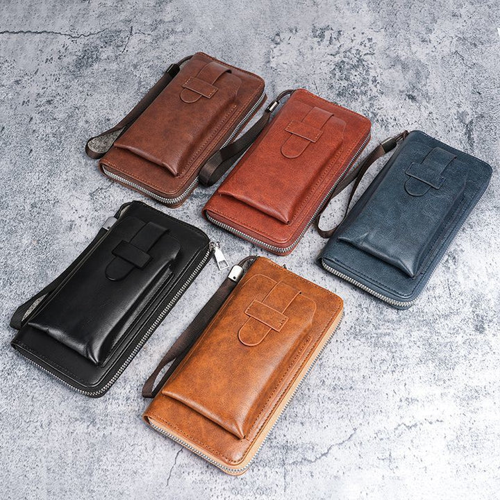 Zippered Leather Travel Wallet with RFID Protection Kalsten