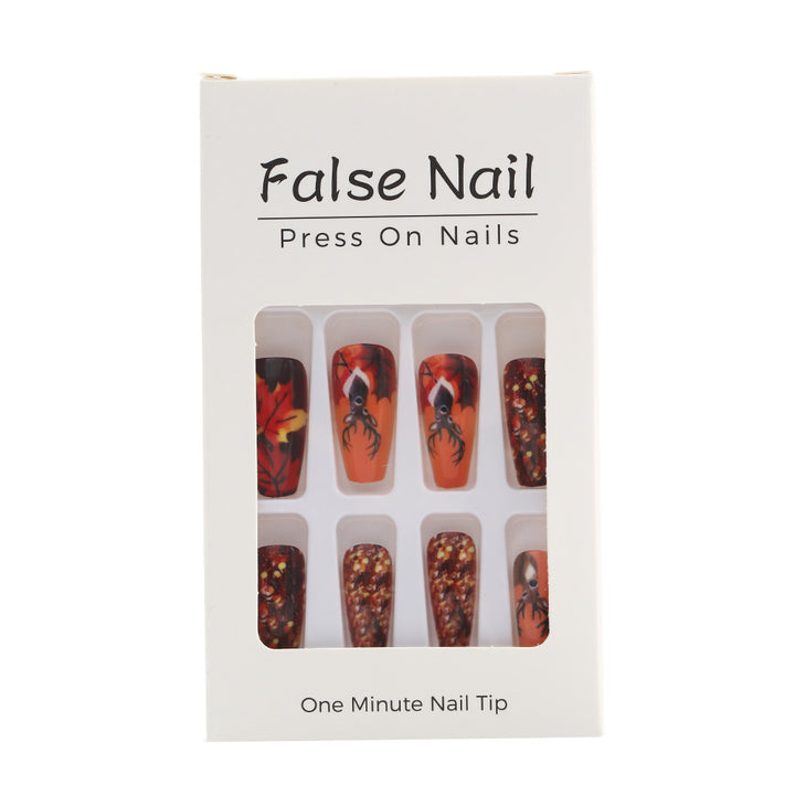 Artificial nails in autumn leaf design Kalsten