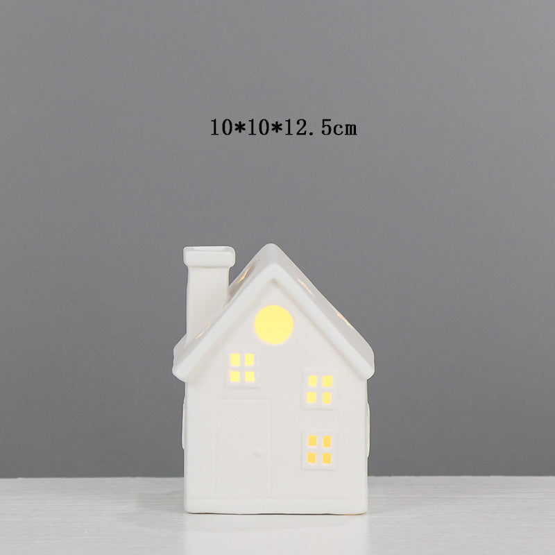 Ceramic House-Shaped Tea Light Holder Kalsten