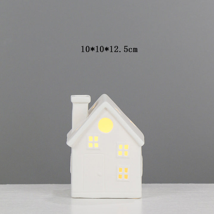 Ceramic House-Shaped Tea Light Holder Kalsten