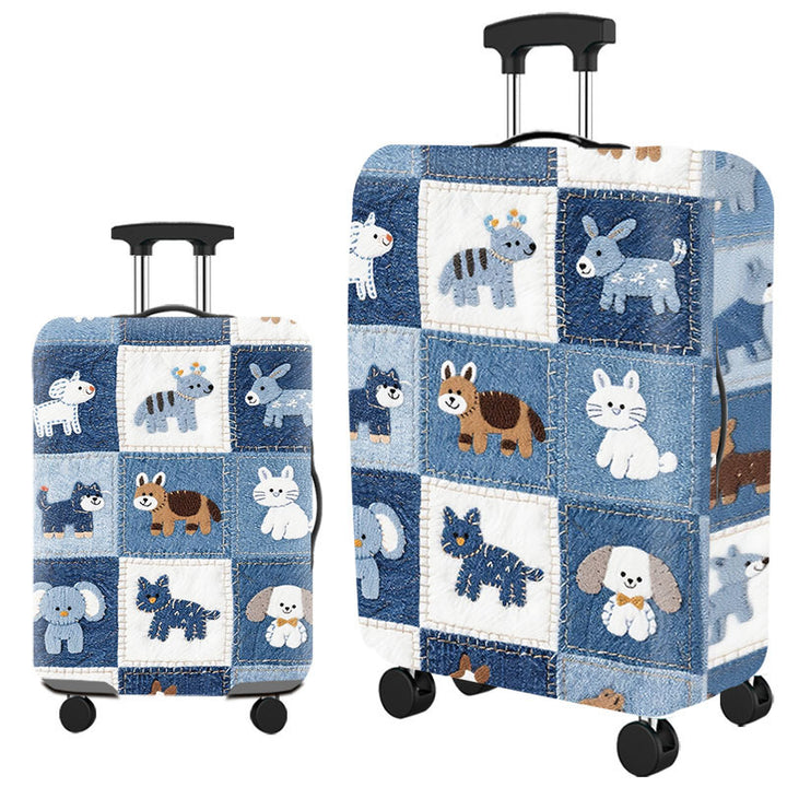 Unisex hard shell suitcase with a playful cat design Kalsten