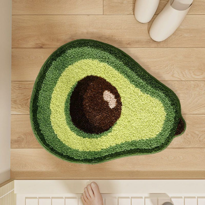 Avocado-Shaped Indoor Bath Mat for Bathroom