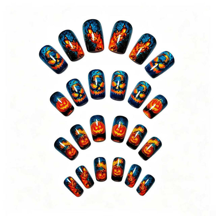 Halloween-Themed 3D Pumpkin Nail Art Kalsten
