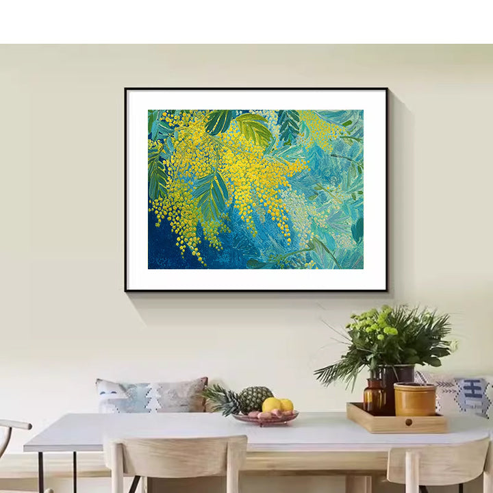 Textured Botanical Canvas Wall Art for Home