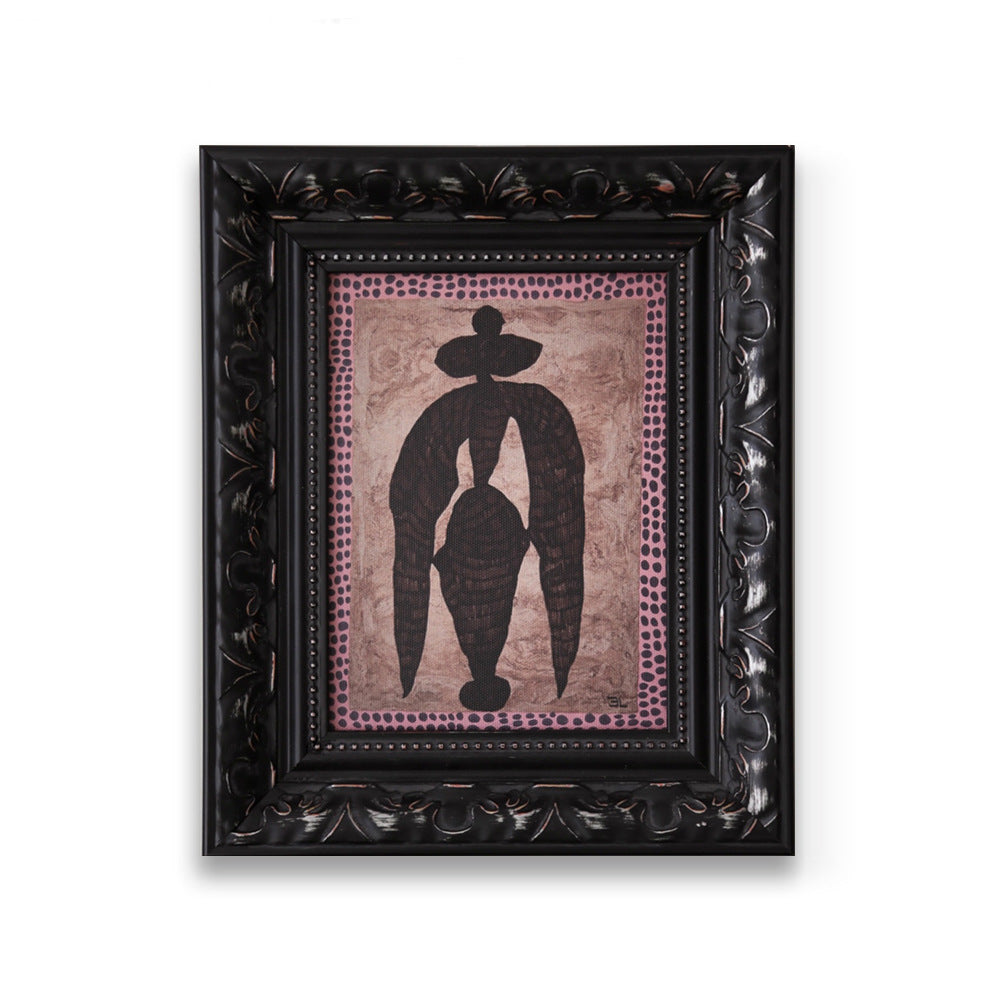 Framed Art Print with Abstract Silhouette Design