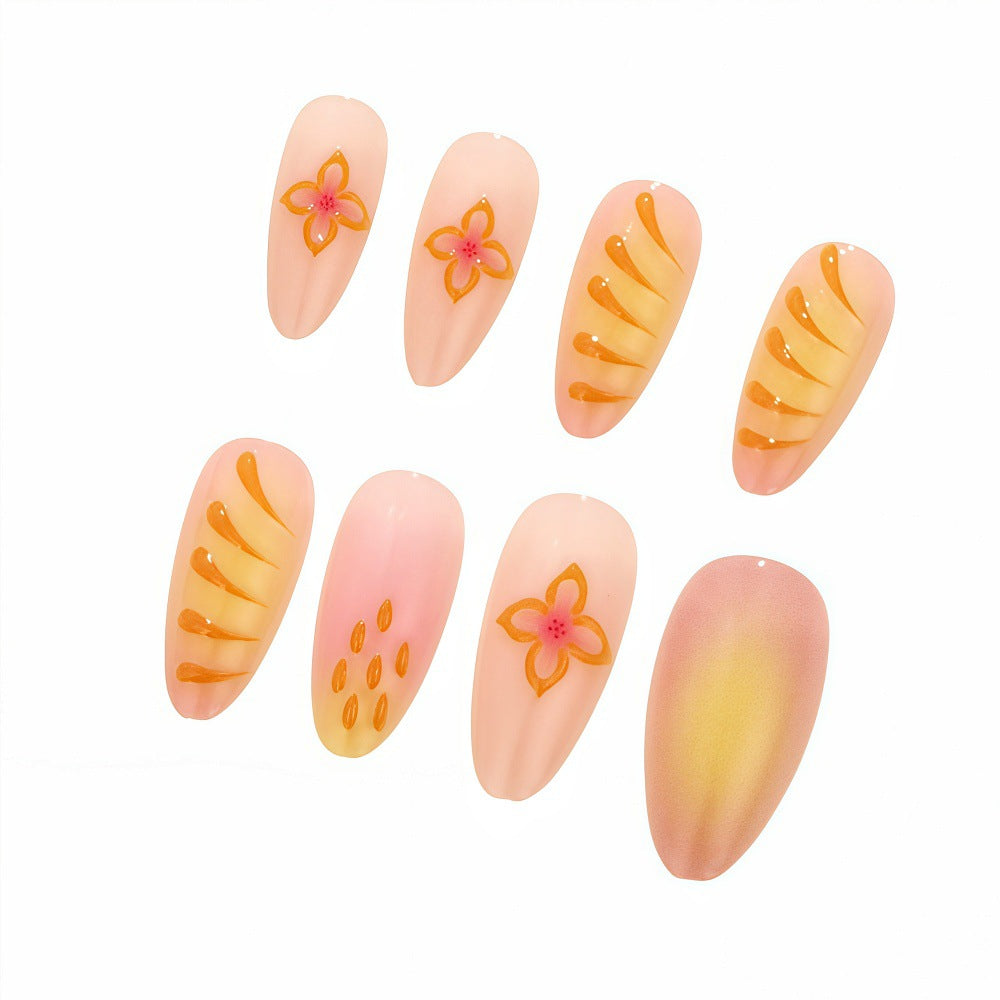 Artful Nail Tips with Floral Motifs Kalsten