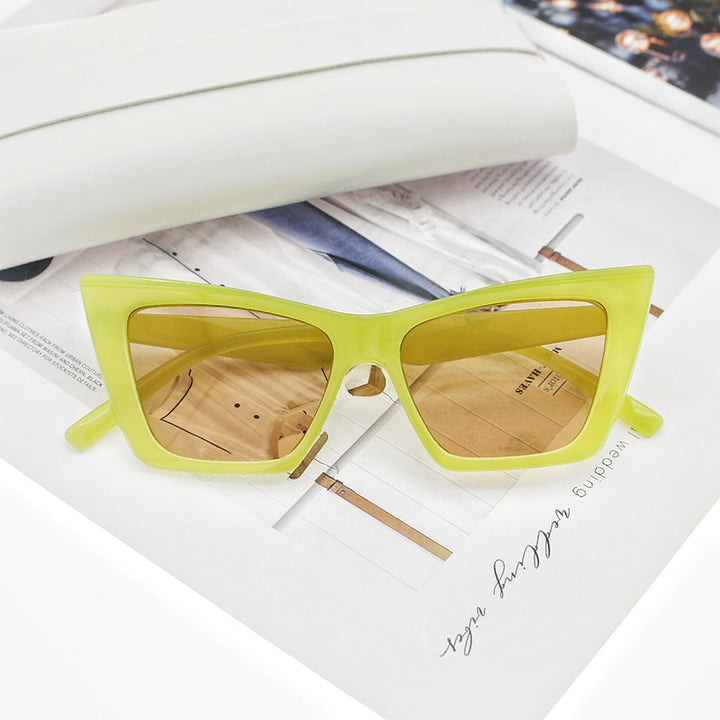 Women's Cat Eye Sunglasses with Transparent Frame and UV Protection Kalsten