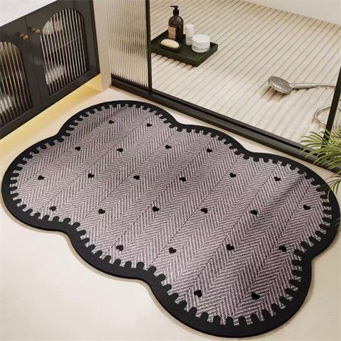 Decorative Herringbone Bath Mat