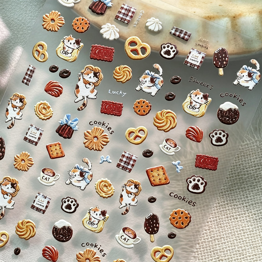 Creative Dessert-Themed Nail Art Stickers