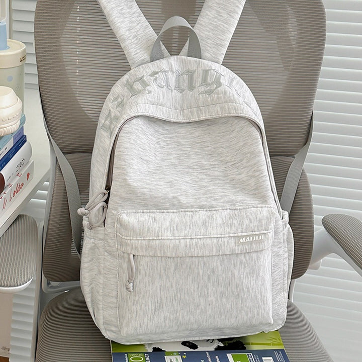 Casual Soft Fabric School Backpack