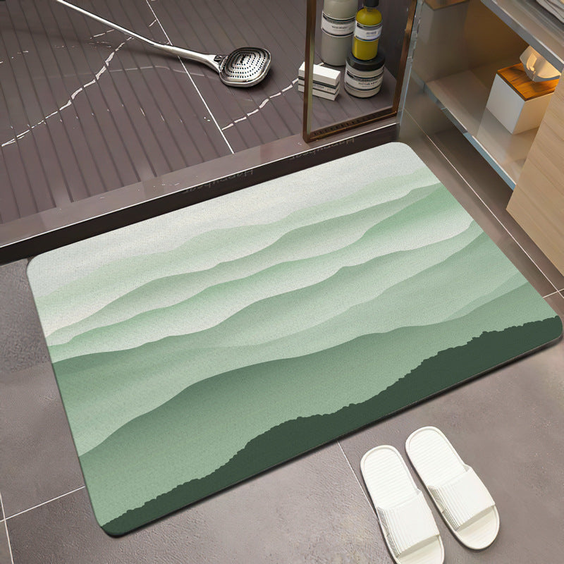 Scenic Mountain Landscape Bath Mat Kalsten