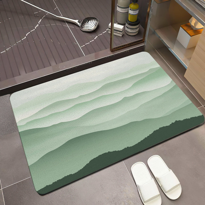 Scenic Mountain Landscape Bath Mat Kalsten