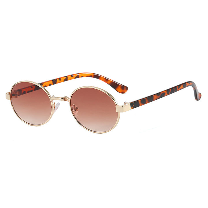 Women's round glasses with elegant metal frame and adjustable nose pads Kalsten