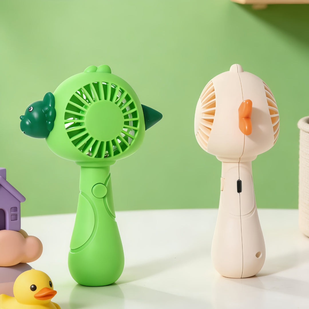 Unisex rechargeable handheld fan with cute animal design, USB rechargeable and child-safe Kalsten