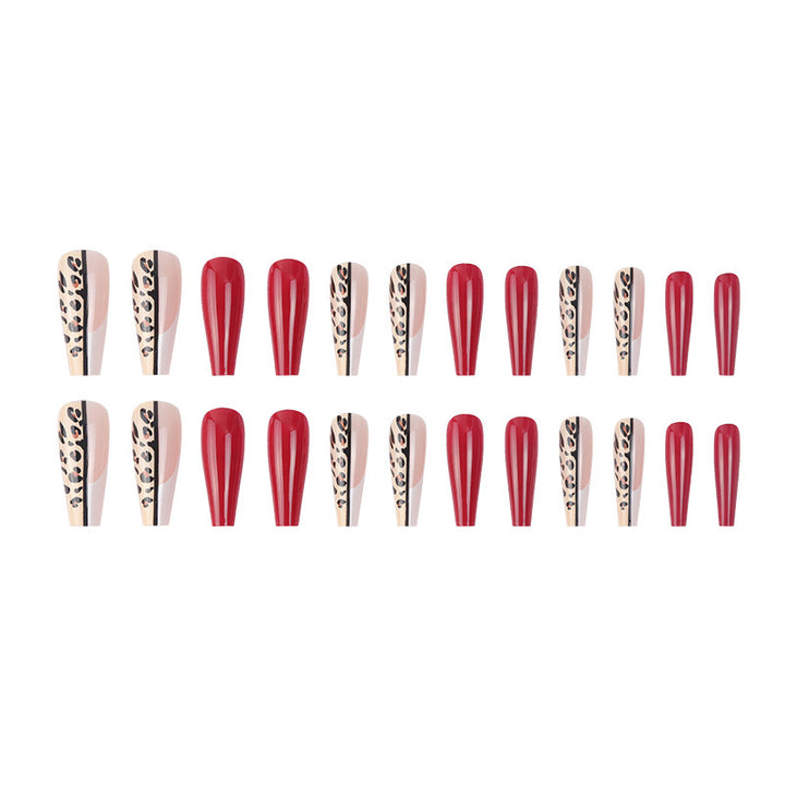 Leopard Print and Glossy Press-On Nail Set Kalsten