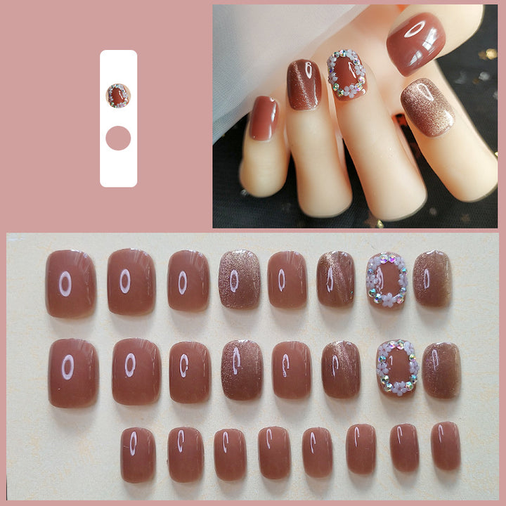Artistic Floral Press-On Nail Set  1791804112