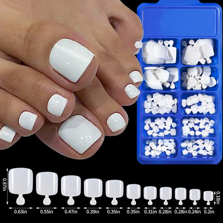 Full Coverage Press-On Toenail Tips Set