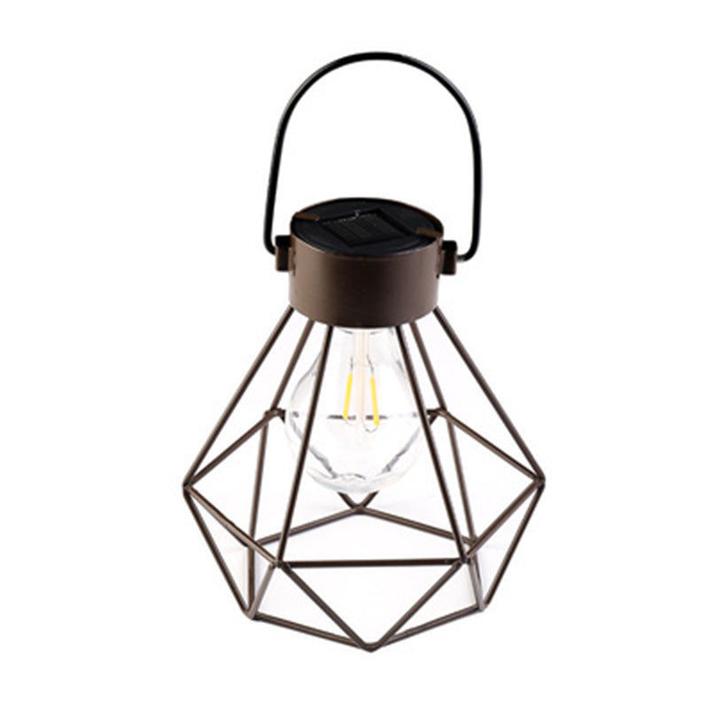 Solar Projection Lantern With Intricate Mandala Cutout And Warm LED Spotlight Kalsten