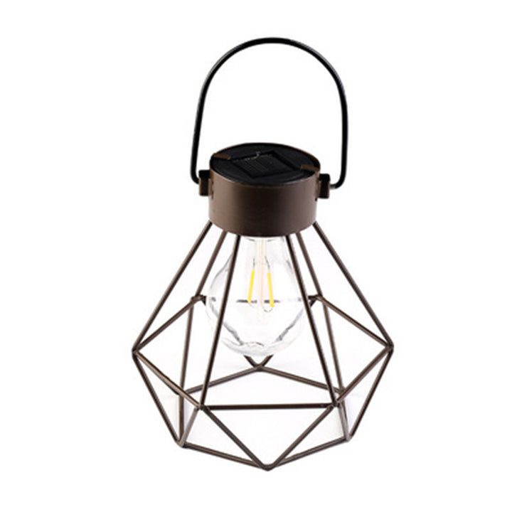 Solar Projection Lantern With Intricate Mandala Cutout And Warm LED Spotlight Kalsten