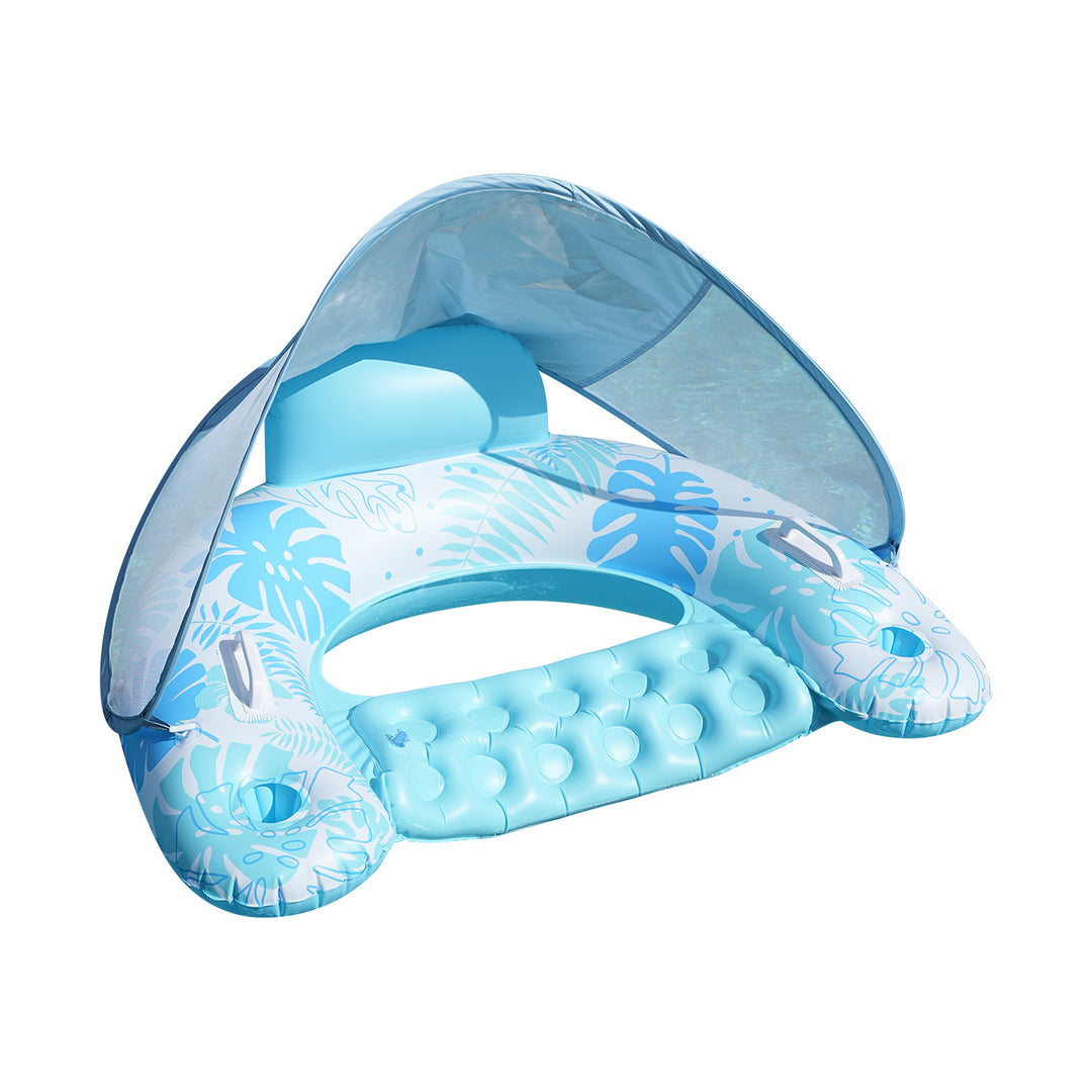 Unisex Inflatable Comfort Pool Lounger with Headrest Kalsten