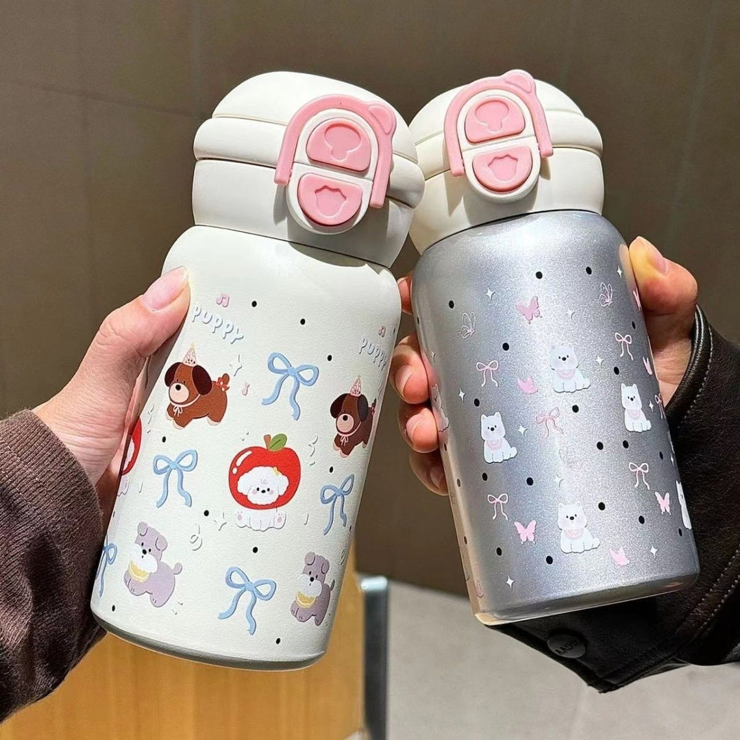 Women's insulated drinking bottle with secure closure and cute animal design Kalsten