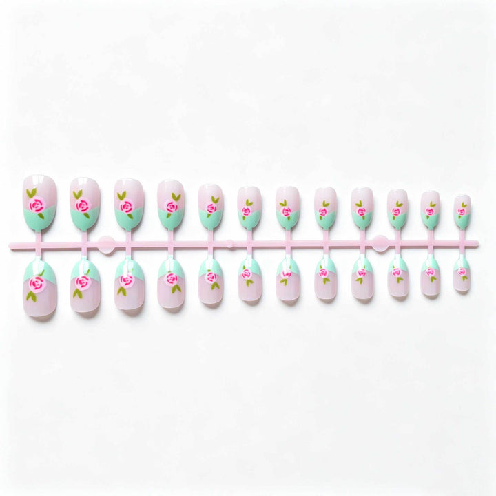 Artistic Floral Gel Nail Art