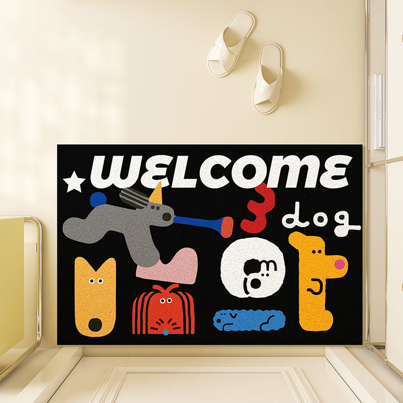 Playful Illustrated Welcome Mat Kalsten