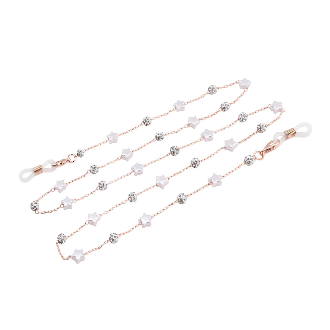 Elegant Crystal-Embellished Eyewear Chain Kalsten