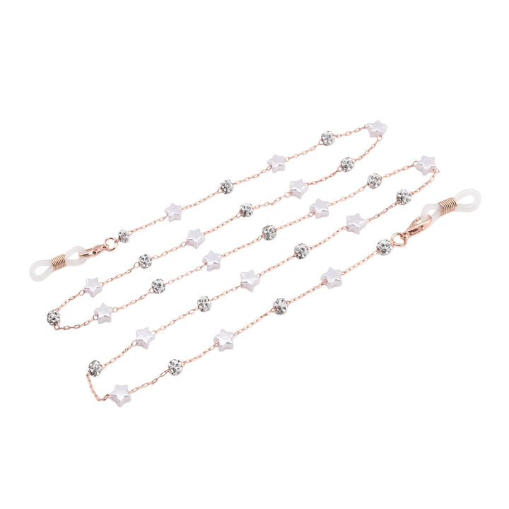 Elegant Crystal-Embellished Eyewear Chain Kalsten
